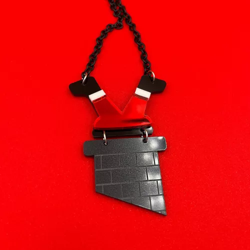 Necklace Christmas Santa in the Chimney | MyRingDesign.gr