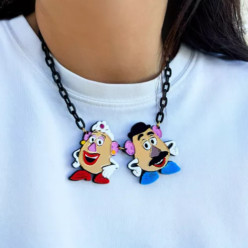 Necklace Toy Story Mr & Mrs Potato Head | MyRingDesign.gr