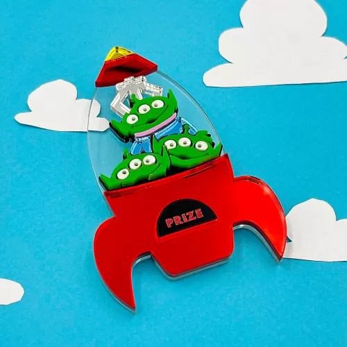 Brooch Toy Story Alien Rocket Ship | MyRingDesign.gr